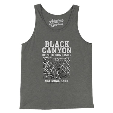 Black Canyon Of The Gunnison National Park Men/Unisex Tank Top-Grey TriBlend-Allegiant Goods Co. Vintage Sports Apparel