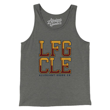 Lfg Cle Men/Unisex Tank Top-Grey TriBlend-Allegiant Goods Co. Vintage Sports Apparel