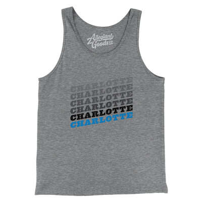 Charlotte Vintage Repeat Men/Unisex Tank Top-Grey TriBlend-Allegiant Goods Co. Vintage Sports Apparel