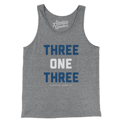 Detroit 313 Area Code Men/Unisex Tank Top-Grey TriBlend-Allegiant Goods Co. Vintage Sports Apparel