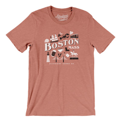 Boston Things Men/Unisex T-Shirt-Heather Clay-Allegiant Goods Co. Vintage Sports Apparel
