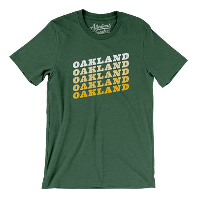 Oakland Vintage Repeat Men/Unisex T-Shirt-Heather Forest-Allegiant Goods Co. Vintage Sports Apparel