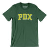 Pdx Varsity Men/Unisex T-Shirt-Heather Forest-Allegiant Goods Co. Vintage Sports Apparel