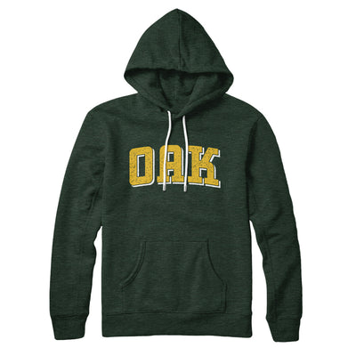 Oak Varsity Hoodie-Heather Forest-Allegiant Goods Co. Vintage Sports Apparel