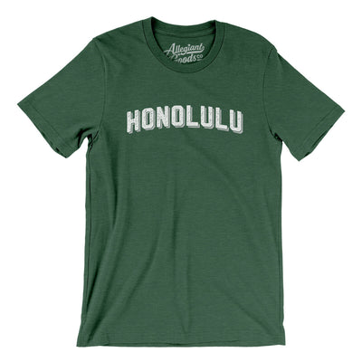 Honolulu Varsity Men/Unisex T-Shirt-Heather Forest-Allegiant Goods Co. Vintage Sports Apparel