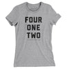 Pittsburgh 412 Women's T-Shirt-Heather Grey-Allegiant Goods Co. Vintage Sports Apparel