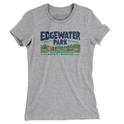 Edgewater Park Women's T-Shirt-Heather Grey-Allegiant Goods Co. Vintage Sports Apparel