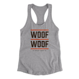Woof Woof Women's Racerback Tank-Allegiant Goods Co. Vintage Sports Apparel