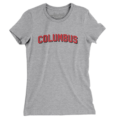 Columbus Varsity Women's T-Shirt-Heather Grey-Allegiant Goods Co. Vintage Sports Apparel