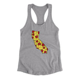 California Pizza State Women's Racerback Tank-Heather Grey-Allegiant Goods Co. Vintage Sports Apparel