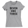 Houston 713 Women's T-Shirt-Heather Grey-Allegiant Goods Co. Vintage Sports Apparel