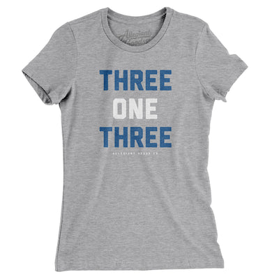 Detroit 313 Area Code Women's T-Shirt-Heather Grey-Allegiant Goods Co. Vintage Sports Apparel