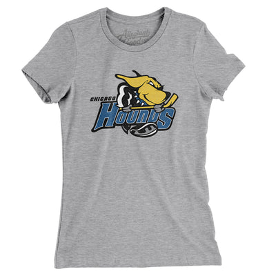 Chicago Hounds Women's T-Shirt-Heather Grey-Allegiant Goods Co. Vintage Sports Apparel