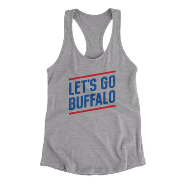 Let's Go Buffalo Women's Racerback Tank-Allegiant Goods Co. Vintage Sports Apparel