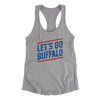 Let's Go Buffalo Women's Racerback Tank-Heather Grey-Allegiant Goods Co. Vintage Sports Apparel