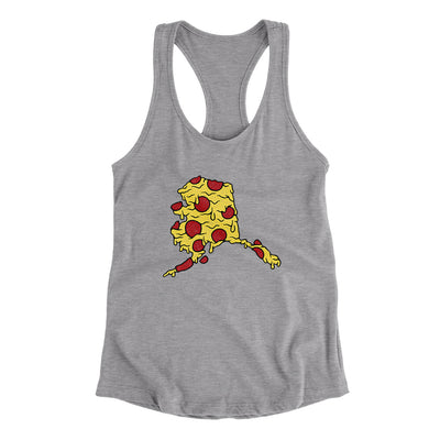 Alaska Pizza State Women's Racerback Tank-Heather Grey-Allegiant Goods Co. Vintage Sports Apparel