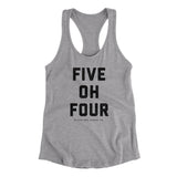 New Orleans 504 Women's Racerback Tank-Heather Grey-Allegiant Goods Co. Vintage Sports Apparel