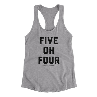 New Orleans 504 Women's Racerback Tank-Heather Grey-Allegiant Goods Co. Vintage Sports Apparel