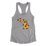 Michigan Pizza State Women's Racerback Tank-Allegiant Goods Co. Vintage Sports Apparel