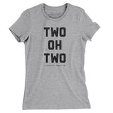 Dc 202 Area Code Women's T-Shirt-Heather Grey-Allegiant Goods Co. Vintage Sports Apparel