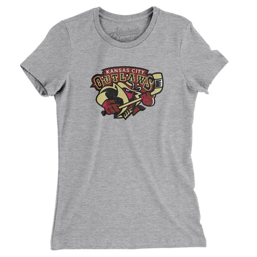 Kansas City Outlaws Women's T-Shirt-Allegiant Goods Co. Vintage Sports Apparel