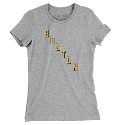 Boston Hockey Jersey Women's T-Shirt-Heather Grey-Allegiant Goods Co. Vintage Sports Apparel