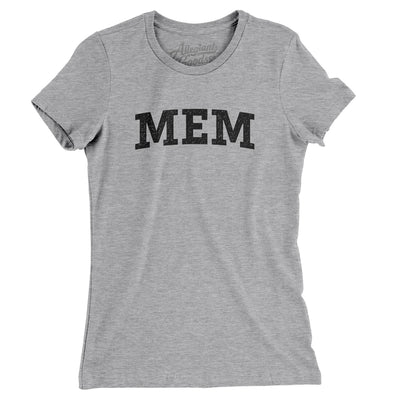 Mem Varsity Women's T-Shirt-Heather Grey-Allegiant Goods Co. Vintage Sports Apparel