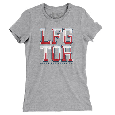 Lfg Tor Women's T-Shirt-Heather Grey-Allegiant Goods Co. Vintage Sports Apparel