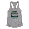 Rocky Mountains National Park Women's Racerback Tank-Heather Grey-Allegiant Goods Co. Vintage Sports Apparel