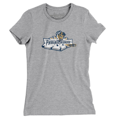 Bloomington Prairiethunder Women's T-Shirt-Heather Grey-Allegiant Goods Co. Vintage Sports Apparel