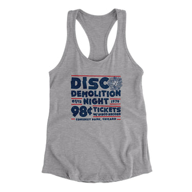 Disco Demolition Night Women's Racerback Tank-Allegiant Goods Co. Vintage Sports Apparel