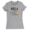 New Orleans King Cake Women's T-Shirt-Heather Grey-Allegiant Goods Co. Vintage Sports Apparel