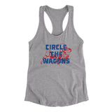 Circle The Wagons Women's Racerback Tank-Heather Grey-Allegiant Goods Co. Vintage Sports Apparel