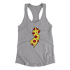 New Jersey Pizza State Women's Racerback Tank-Heather Grey-Allegiant Goods Co. Vintage Sports Apparel