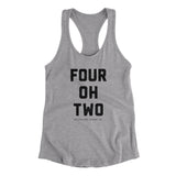 Lincoln 402 Women's Racerback Tank-Heather Grey-Allegiant Goods Co. Vintage Sports Apparel