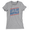 Let's Go Buffalo Women's T-Shirt-Heather Grey-Allegiant Goods Co. Vintage Sports Apparel