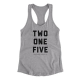 Philadelphia 215 Women's Racerback Tank-Heather Grey-Allegiant Goods Co. Vintage Sports Apparel