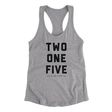 Philadelphia 215 Women's Racerback Tank-Heather Grey-Allegiant Goods Co. Vintage Sports Apparel