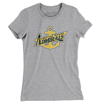 Hampton Road Admirals Women's T-Shirt-Heather Grey-Allegiant Goods Co. Vintage Sports Apparel