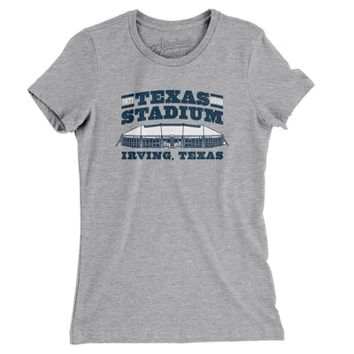 Texas Stadium Women's T-Shirt-Heather Grey-Allegiant Goods Co. Vintage Sports Apparel