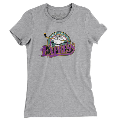 Roanoke Express Women's T-Shirt-Heather Grey-Allegiant Goods Co. Vintage Sports Apparel