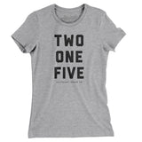 Philadelphia 215 Women's T-Shirt-Heather Grey-Allegiant Goods Co. Vintage Sports Apparel