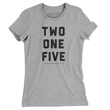 Philadelphia 215 Women's T-Shirt-Heather Grey-Allegiant Goods Co. Vintage Sports Apparel