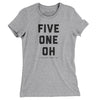 Oakland 510 Women's T-Shirt-Heather Grey-Allegiant Goods Co. Vintage Sports Apparel
