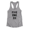 Oakland 510 Women's Racerback Tank-Heather Grey-Allegiant Goods Co. Vintage Sports Apparel