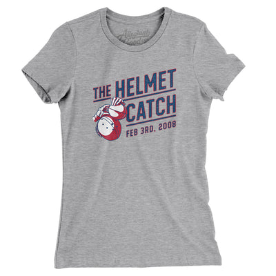 The Helmet Catch Women's T-Shirt-Heather Grey-Allegiant Goods Co. Vintage Sports Apparel