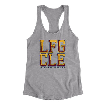 Lfg Cle Women's Racerback Tank-Allegiant Goods Co. Vintage Sports Apparel