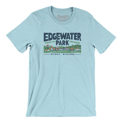 Edgewater Park Men/Unisex T-Shirt-Heather Ice Blue-Allegiant Goods Co. Vintage Sports Apparel