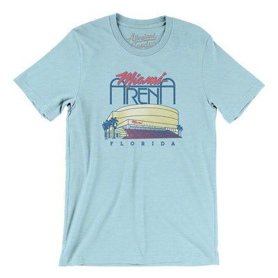 Miami Arena Men/Unisex T-Shirt-Heather Ice Blue-Allegiant Goods Co. Vintage Sports Apparel