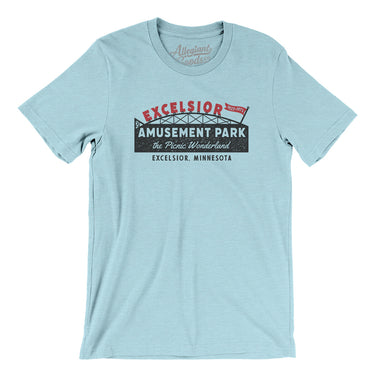 Excelsior Amusement Park Men/Unisex T-Shirt-Heather Ice Blue-Allegiant Goods Co. Vintage Sports Apparel